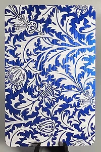 1x TAMAÑO PUENTE Tarjeta Corte Azul Diseño Formal Aluminio Cepillado para Poker - Imagen 1 de 2