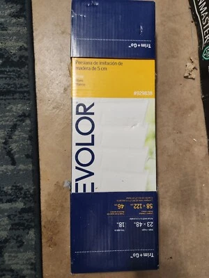 LEVOLOR Trim+Go 2 pulgadas de ancho de listón 19 pulgadas x 48 pulgadas inalámbrico blanco imitación madera  Foto 1 de 2