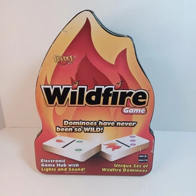 Wildfire Domino Game Fundex 2005 In Tin Tested Working Complete 65 Domino - Image 1 of 4