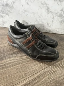 Cole Haan Men's Black & Brown Leather Low Top Oxford Driving Sneakers Size 9 M - Picture 1 of 14