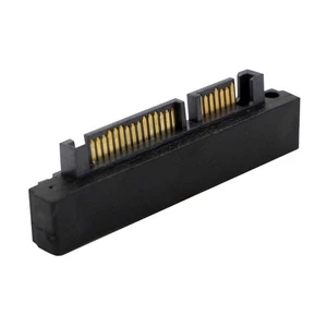 90° Right Angled SATA 22Pin 7+15 Male to SATA 22Pin Female Connector Adapter - Picture 1 of 6