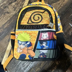 Naruto Rucksack Buchtasche Vintage 2002 klar Vinyl vorne Sasuke Shiruken Anhänger - Bild 1 von 11