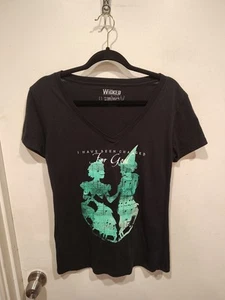 Wicked The Musical Changed For Good Graphic V-Neck T-shirt Women's Sz L Elphaba - Picture 1 of 5