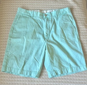 Roundtree Yorke Mens 34 Mint Green Cotton 8 1/2” Chino Flat Front Shorts Preppy - Picture 1 of 7