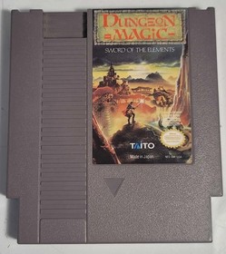 Dungeon Magic Sword Of The Elements (Nintendo NES, 1990) Untested