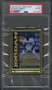 Michael Jordan PSA 6 1995 Upper Deck Tribute Set- Baserunning, White Sox, Bulls - Picture 1 of 2