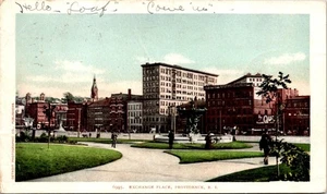 Postcard Exchange Place Providence Rhode Island RI Posted 1905 - Picture 1 of 2