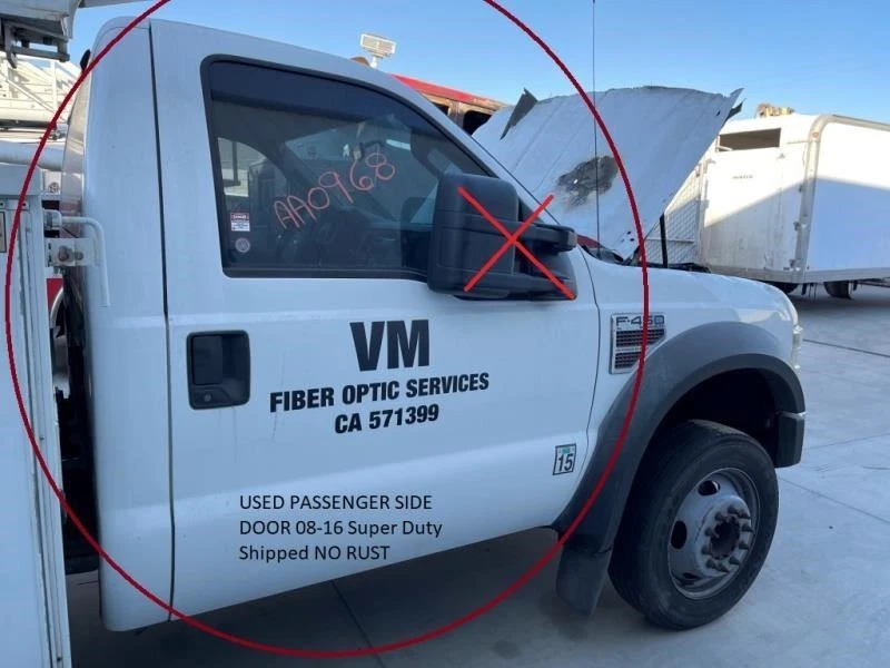 Ford F450 Super Duty 2008 usado puerta lateral derecha manual 2008-2016 enviado blanco Z1 Foto 1 de 4