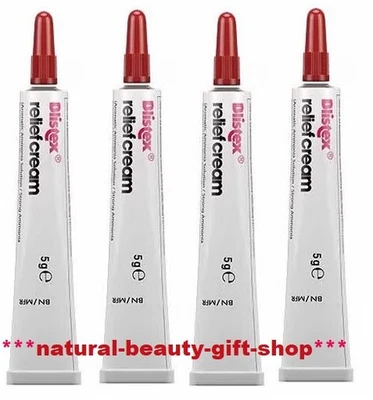 4 X Blistex Medicated Relief Cream 5g For Cold Sores, Cracked, Chapped - LOOSE