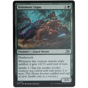 x1 Foil Venomsac Lagac MTG DFT M/NM Common Green Creature Lizard Mount CCG TCG - Picture 1 of 3