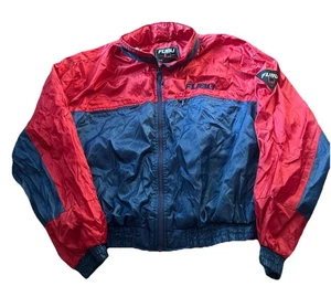 FUBU Windbreaker Jacke Herren XL Blau Rot Vintage Full Zip FUBU Sport - Bild 1 von 7