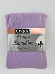 Ergee Cotton Panty Hose Size L Lavender - Picture 1 of 2