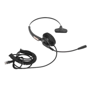 Rj9 Telephone Headset Noise Canceling Single Sided Spring Wire Headphone Wit SPC - Zdjęcie 1 z 12