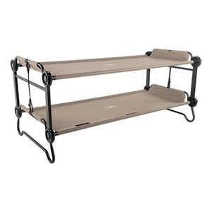 Disc-O-Bed Extra Large Outdoor Convertible 2 Person Portable Camping Cots, Tan - Picture 1 of 10