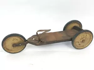 ANTICO SKATEBOARD SCOOTER SKATEBOARD ANNI '20 - GIOCATTOLO MOLTO RARO 3 RUOTE - Foto 1 di 8