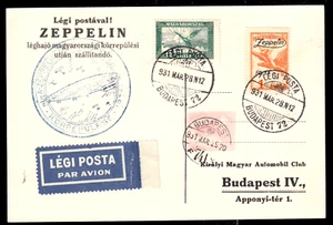 Zeppelin 1931, desembarco n. Hungría, húngaro. Correo 28.3.31, ganador 102 Ba - Imagen 1 de 1