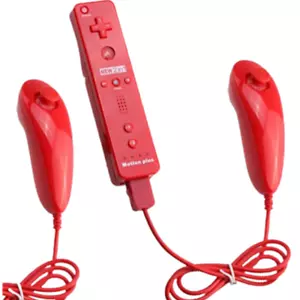 Wireless Remote Controllers for Nintendo Wii & Wii U Motion Sensor Nunchuk Red - Picture 1 of 9