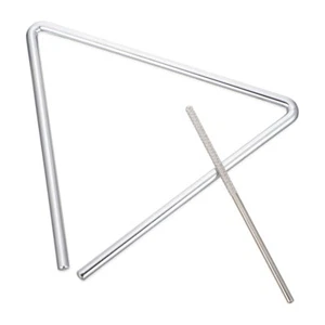 Instruments De Percussion Musicale Triangulaire Métal Triangle Avec - Imagen 1 de 12
