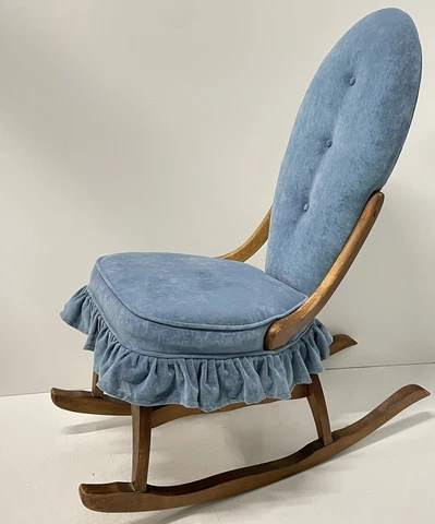 Vintage Ethan Allen RARE Nursery Rocking Chair *ReUpholstered* Sewing/Nursing Cover