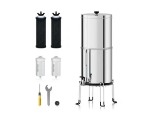 Purewell 1.5 Gallon Stainless Steel Countertop 8-Stage Water Filter System - Picture 1 of 4