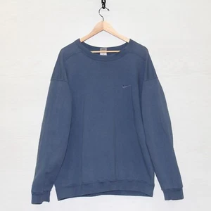 Sudadera Nike Vintage Cuello Redondo Talla Grande Años 90 Tonal Azul Bordado Swoosh - Imagen 1 de 7