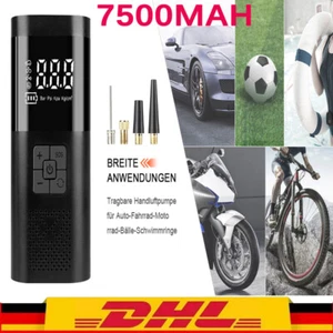 LCD Elektrische Akku Luftpumpe Auto Fahrrad Reifen Druckluft Kompressor 7500MAH. - Bild 1 von 10