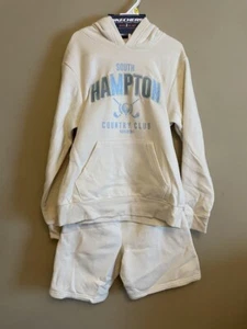 Sketchers Boys 2 PC Set Beige Hoodie and Shorts Size Medium NWT - Picture 1 of 7