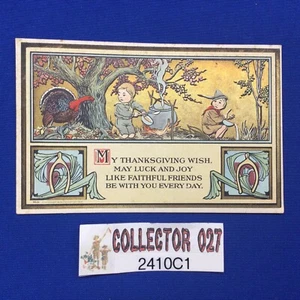 Boy Scout Vintage Postcard My Thanksgiving Wish 2410C1 - Picture 1 of 3