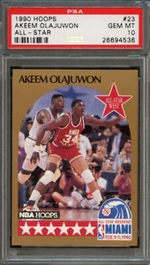 BK - 1990 Hoops - #23 - Akeem Olajuwon - PSA 10 - GEM MT - Picture 1 of 2
