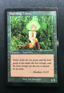 MAGIC MTG SAPROLING TOKEN CARD COLLECTOR EDITION JUN MINAGISHI. NEUWERTIG NIE GESPIELT! - Bild 1 von 1