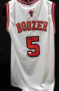 Carlos Boozer Chicago Bulls Signed Custom Authentic Jersey JSA Authenticated - Picture 1 of 5