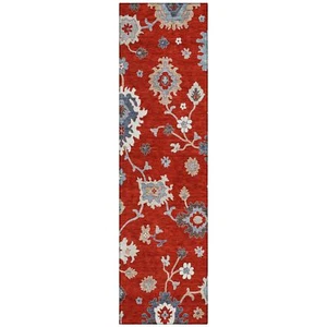 Addison Rugs Chantille ACN753 Red 2'3" x 7'6" Indoor/Outdoor Hallway Runner Rug, - Picture 1 of 5