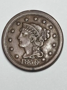 1850 Stati Uniti grande centesimo VF - Foto 1 di 2