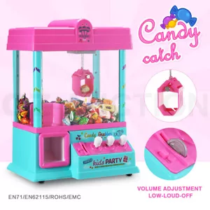 Mini Toy Claw Machine Arcade Game Candy Catch Grabber with LED Lights & Music - Picture 1 of 12