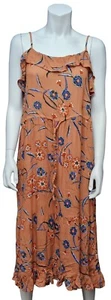 FAT FACE Womens Lovely Alissia Sunset Floral Mid Brown Dress UK 12 MRRP £55 - Picture 1 of 2