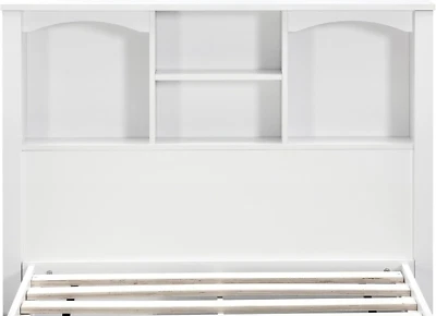Model 6001 Twin Sized White Bookcase Headboard - Image 1 of 4