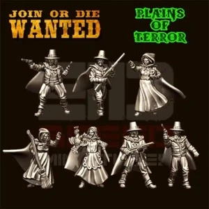Salem Gang - Wild West - Old West -  28mm or 32mm - Gothic Horror Cowboys Witch - Picture 1 of 1
