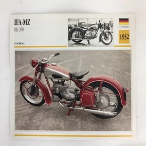 IFA-MZ BK 350 1952 Spec Sheet Info Card - Picture 1 of 2
