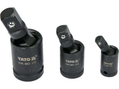 YATO Kraft Kugelgelenk Kardangelenk Set 1/2" 3/8" 1/4" Schlagschrauber Gelenk Adapter