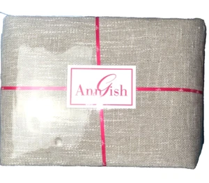 Ann Gish Filament Textured Burlap Gauze Duvet Cover in Ash/Taupe King $550 - Picture 1 of 8