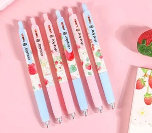 Strawberries Bunny - Gel Pen Floral Manga Pink Blue Joytop 1x New - Picture 1 of 4