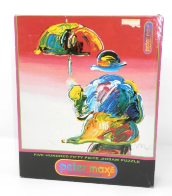 Peter Max Umbrella Man Jigsaw Puzzle • 1999 Vintage 550 Pieces 20” New SEALED - Image 1 of 4