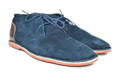 Joseph Abboud Collection Hombre Azul Gamuza Cuero Botas Chukka Talla 11 Foto 1 de 4