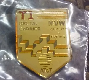 T1 Digital Carrier MVW Calidad y Servicio AT&T Pin Insignia - Imagen 1 de 1