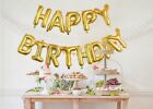 HAPPY BIRTHDAY BALLOONS GOLD SELF INFLATING BANNER BUNTING PARTY DECORATION FUN