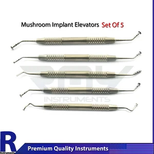 Juego de 5 implantes elevadores de hongos elevadores de senos paranasales periósticos instrumentos dentales nuevos - Imagen 1 de 6