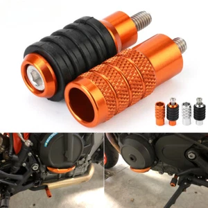 New Rear Brake Pedal Shifting Lever Toe Pegs Footrest Foot Peg Step Plate Covers - Picture 1 of 26