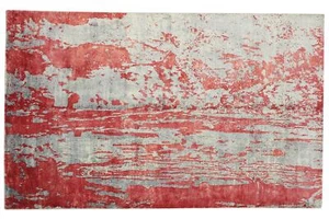 Moderner Designer Vintage Teppich Handgewebt 170x240 Rot Abstrakt Orient Wolle - Bild 1 von 8