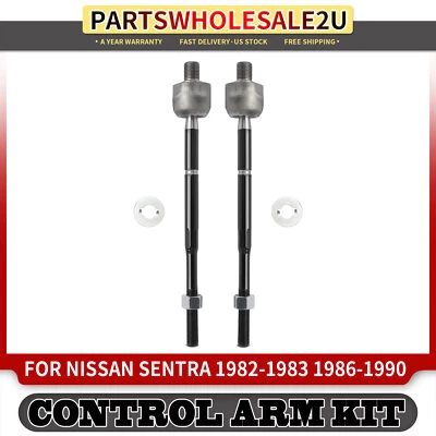 2pcs Front Inner Tie Rod End for Nissan Sentra 1982-1983 1986-1990 Maxima Stanza - Image 1 of 4