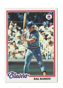 baseball karte topps 1978 Sal Bando #265 Milwaukee Brewers Vintage keine Knicke Ex Nmt - Bild 1 von 2